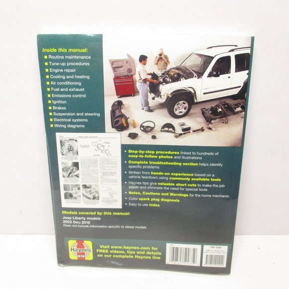 HAYNES Jeep Liberty 2002 thru 2012 All Gasoline Models Repair Manual NEW SEALED - Picture 2 of 2